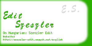 edit szeszler business card